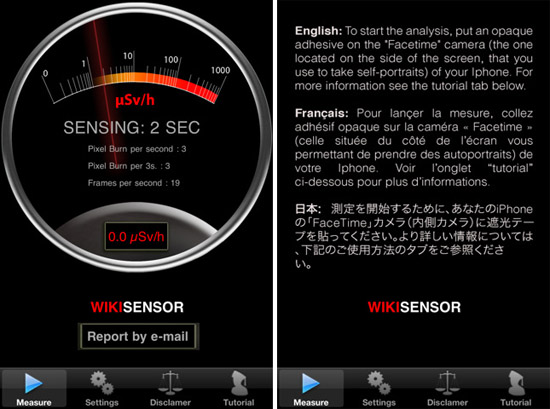 WikiSensor turns your iPhone into a Geiger counter