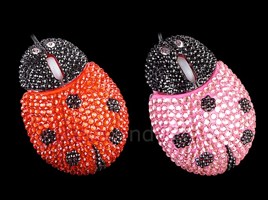 USB Bling Bling Ladybug Mouse is just as horrifying as the name implies