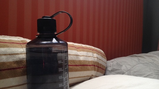 Use a hot water bottle to heat your bed for a little bit of nothing