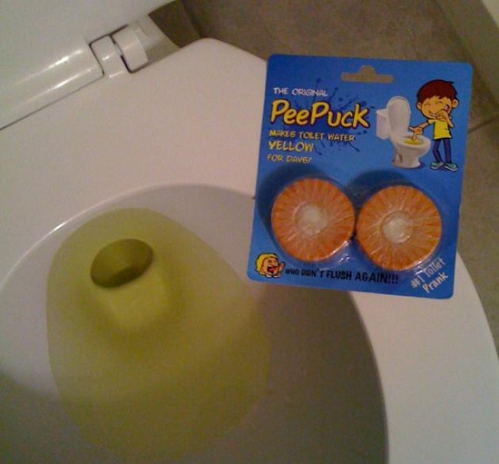 Pee Puck is a subtle way to prank your friends