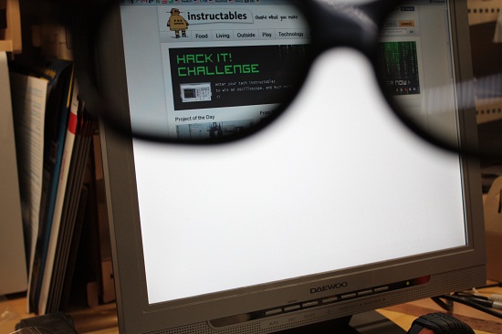 Hack your monitor to only be visible with special glasses