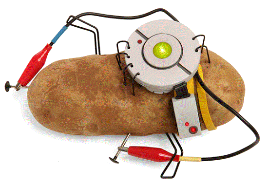 PotatOS uses a real potato, for science