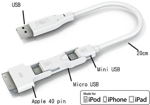 Innergie Magic USB Cables replace up to three of your existing cables