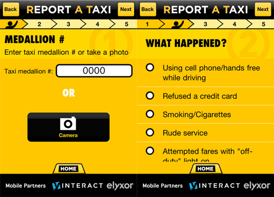 Report bad cab drivers with the ReportATaxi app