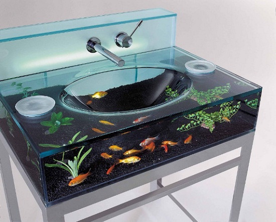 Aquarium Sink is already filled with water