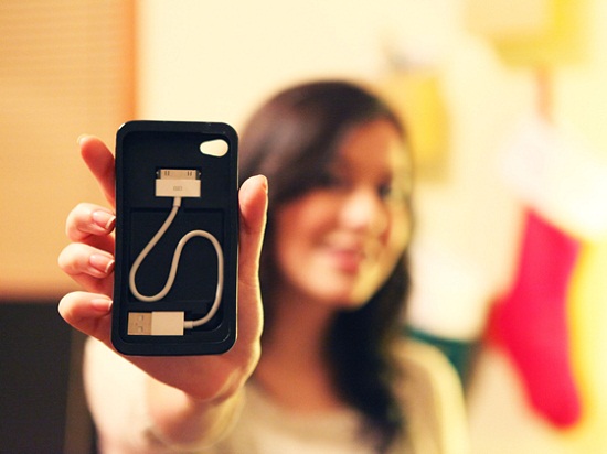 Cord-On-Board iPhone Case ensures that you always have a charging cable