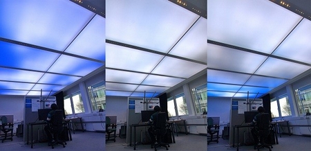 LED ceiling tiles bring the sky indoors