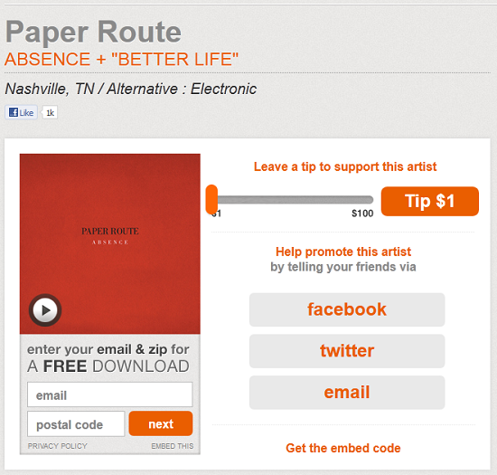 Looking for free music downloads? Try NoiseTrade