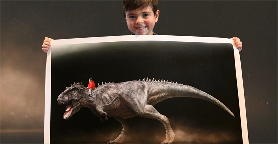 Have you ever pictured yourself riding a dinosaur?