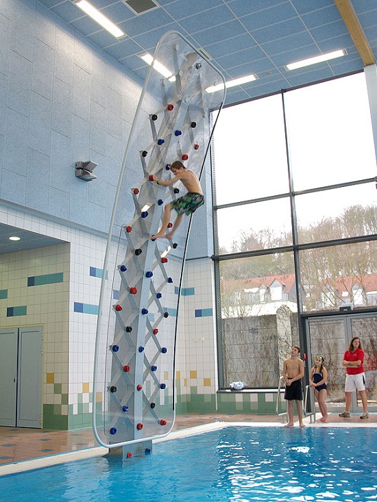 AquaClimb adds a rock wall to your pool