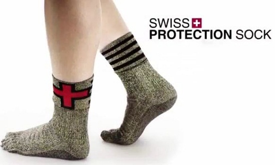 Swiss Protection Socks are made of kevlar