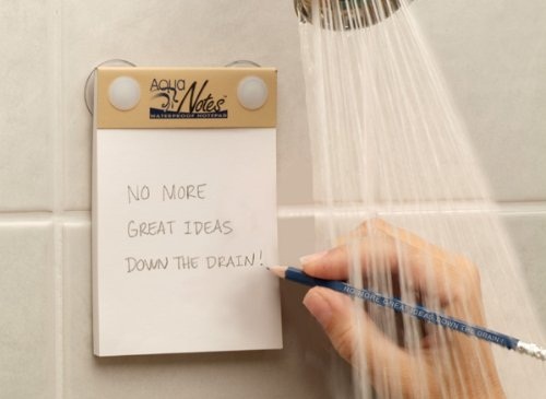 Aqua Notes are post-its for your shower
