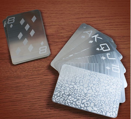 Stainless Steel Playing Cards will make cheating very difficult