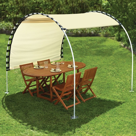 The Suntracking Shelter will guard you from UV rays all day long