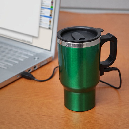 Dual Heated Travel Mug makes sure you have hot coffee all day long