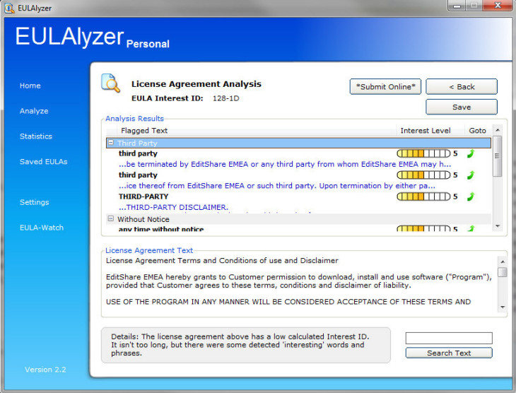 EULAlyzer is a powerful weapon in the fight against unfair software fine print [Freeware]