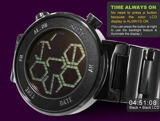 Kisai Zone LCD Watch will mesmerize you with a constantly moving display