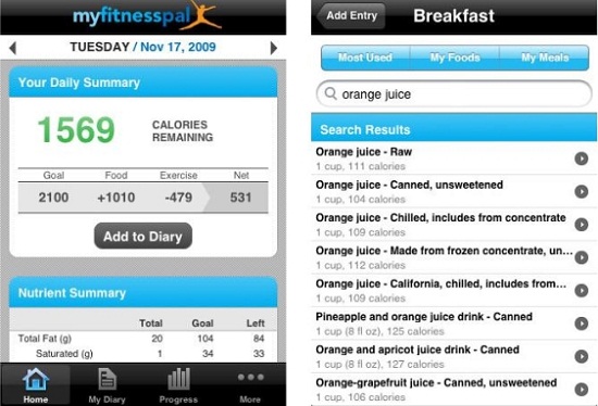 Myfitnesspal helps your keep your weight in check