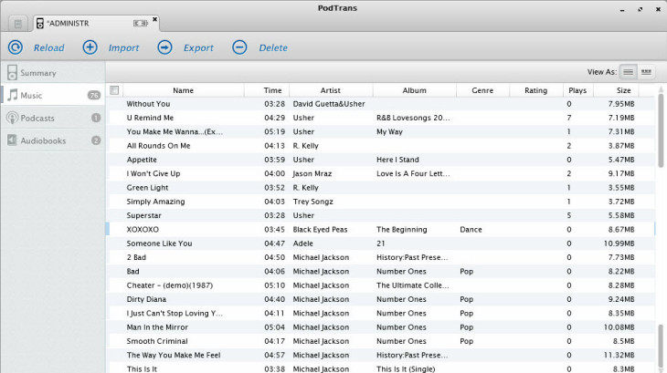 Podtrans – banish iTunes and manage your music the easy way [Freeware]