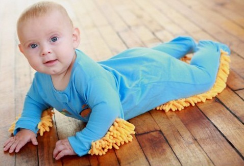 Baby Mop turns your baby into a Roomba