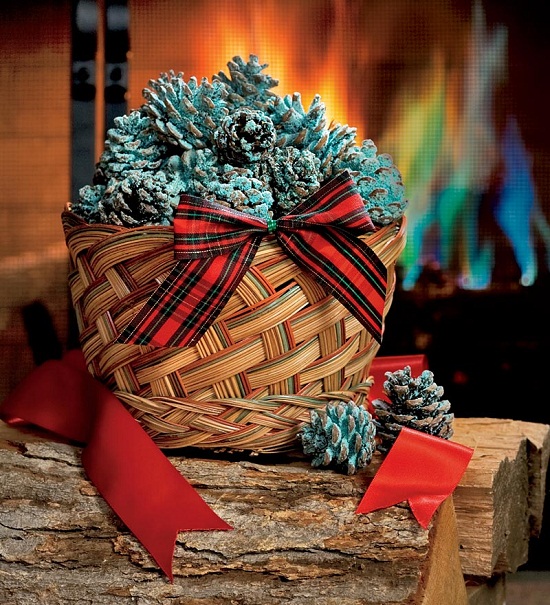 Color Cones will add a little something special to your fireplace this season