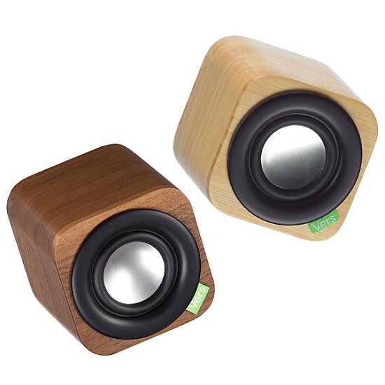 Vers 1Q Wood Cube Bluetooth Sound System is all bark, and has some bite