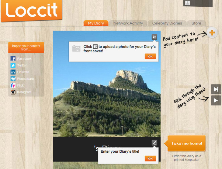 Loccit – your social networks activity…in a printed diary