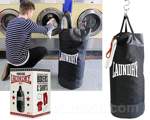 Punching Bag Laundry Bag gives you anger management and clean clothes