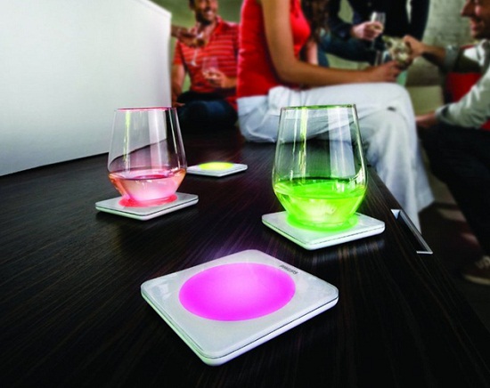 Color Changing Coasters liven up a boring beverage