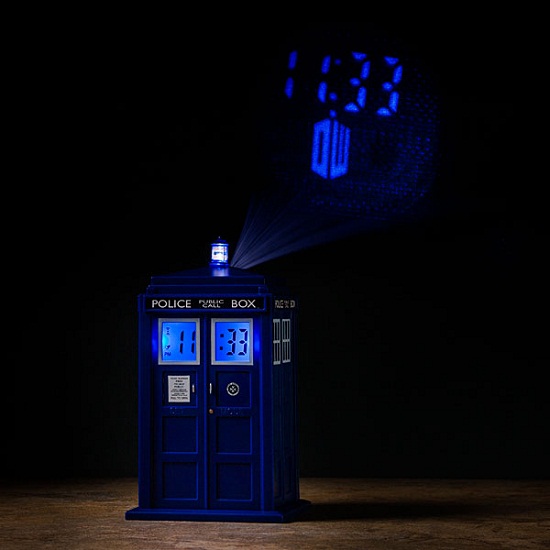 Doctor Who TARDIS Projection Alarm Clock puts time in two places at once!