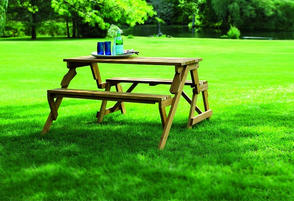 Interchangeable Picnic Table and Garden Bench – more than meets the eye!