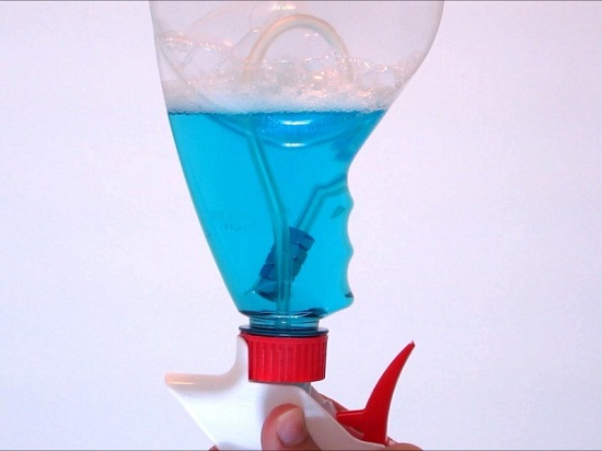 DIY Omnidirectional Spray Bottle will get the job done, no matter where it is