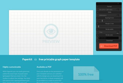 PaperKit – free printable grid paper for all [Freeware]