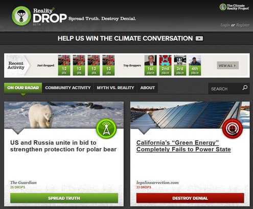 Reality Drop – taking the climate conversation to a new level?