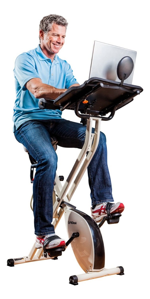 FitDesk X1 Folding Exercise Bike will help you pedal away a work deadline