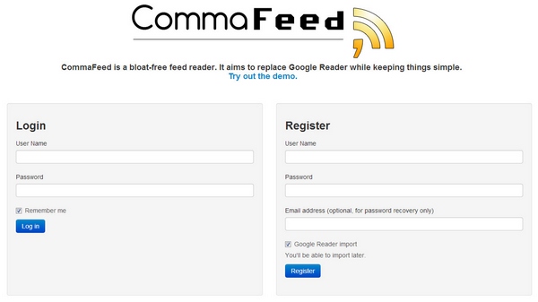 CommaFeed – cool open source Google Reader replacement is a solid option
