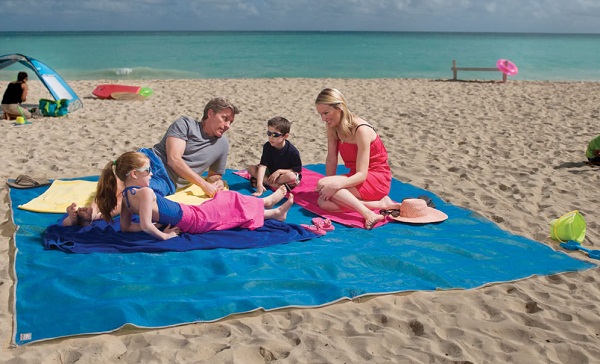 Four Person Beach Mat is a sand-free zone for fun