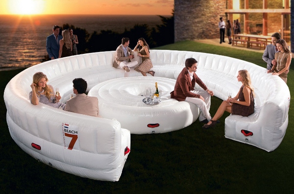 Beach7 AirLounge – instant inflatable party seating for up to 30 guests…pins not invited