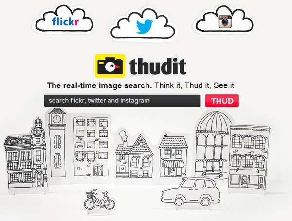 Thudit – real time image search from Flickr, Instagram and Twitter