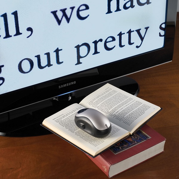 Wireless Page To TV Magnifier – the words really jump off the page!