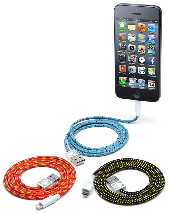 Braided Fabric Smartphone Cables – I got 99 problems, but a tangle ain’t one