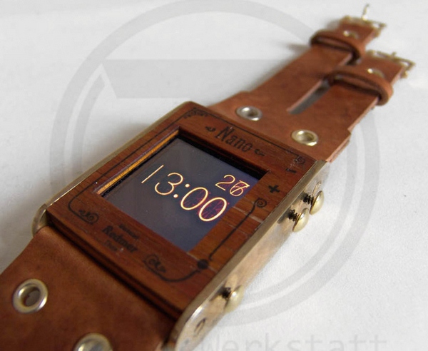 Wooden iPod Steampunk Wristwatch – there’s so much more to time than mere minutes, don’t you think…?