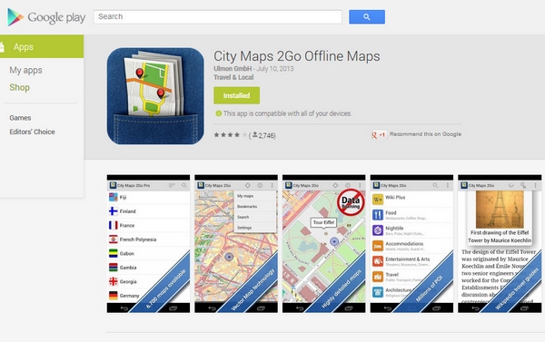 City Maps 2Go – amazing offline maps of the world now on free offer, get it quick before it goes away [Freeware]