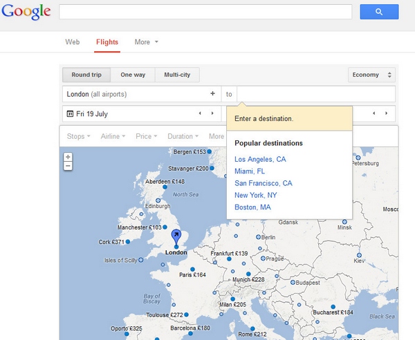 Google Flights – the search engine for your business and vacation getaways