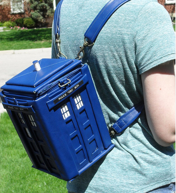 Tardis Backpack – large enough to carry several lunches, a lawyer and a handy screwdriver
