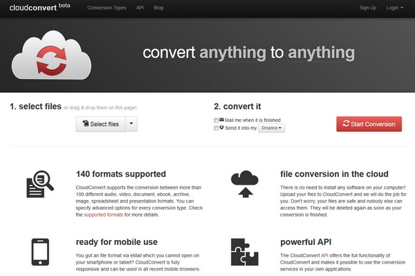 Cloudconvert – convert anything to anything