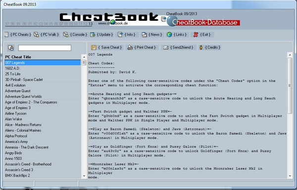 CheatBook Database 2013 – the ultimate game cheat guide, hidden amongst five pages of deliberately confusing Download ads from Google [Freeware]