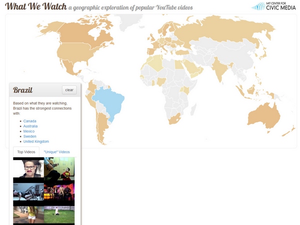 What We Watch – fascinating look at YouTube trends around the world