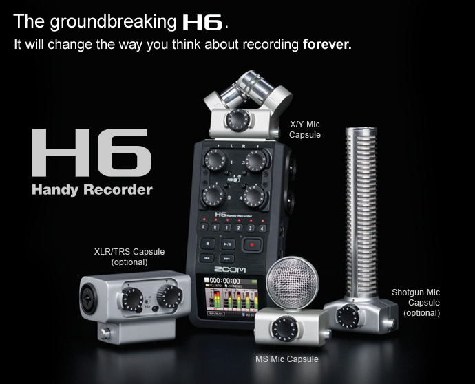 ZOOM H6 Handy Recorder – the ultra flexible portable recording studio