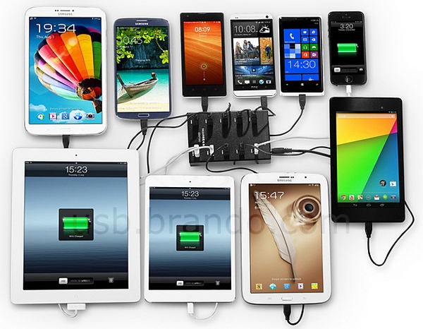 10 Port USB Charging Station – for really serious gadget freaks only